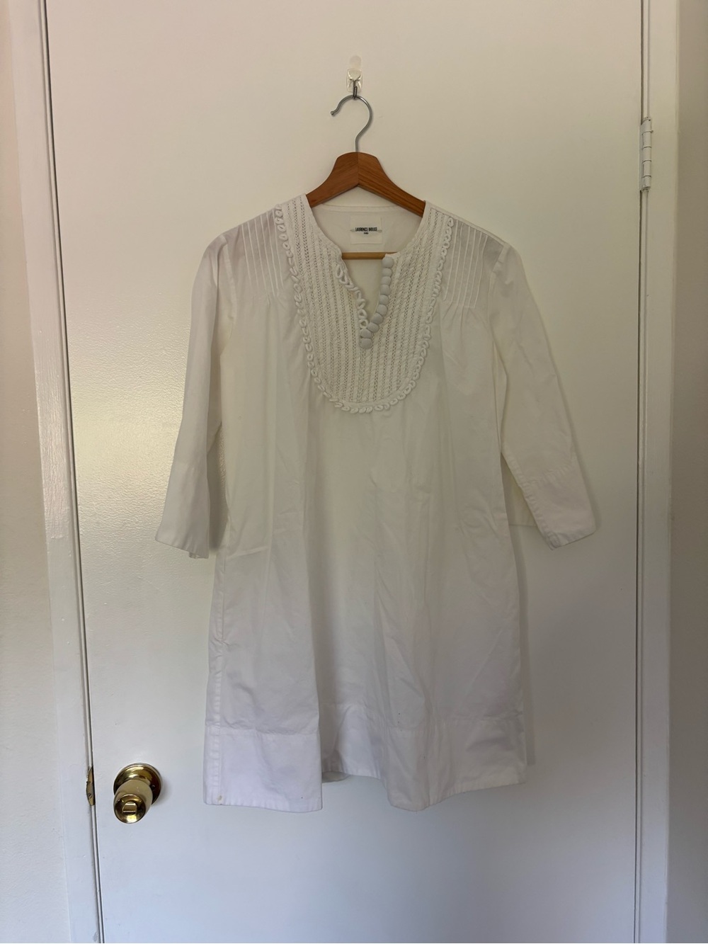 Laurence Doligé White Embroidered Tunic Dress